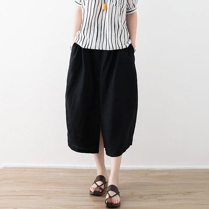 Linen Solid Cotton Linen Irregular Skirt
