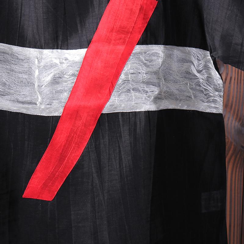 Linen Women Loose Splicing Casual T Shirt