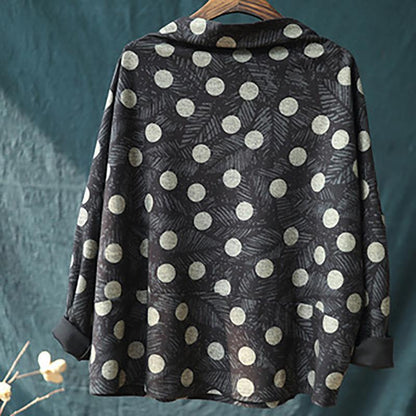 Literary Casual Fish Leaf Loose Blouse