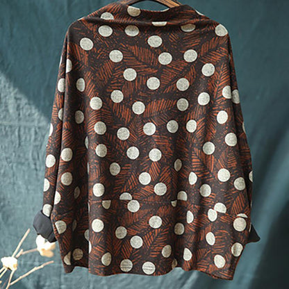 Literary Casual Fish Leaf Loose Blouse