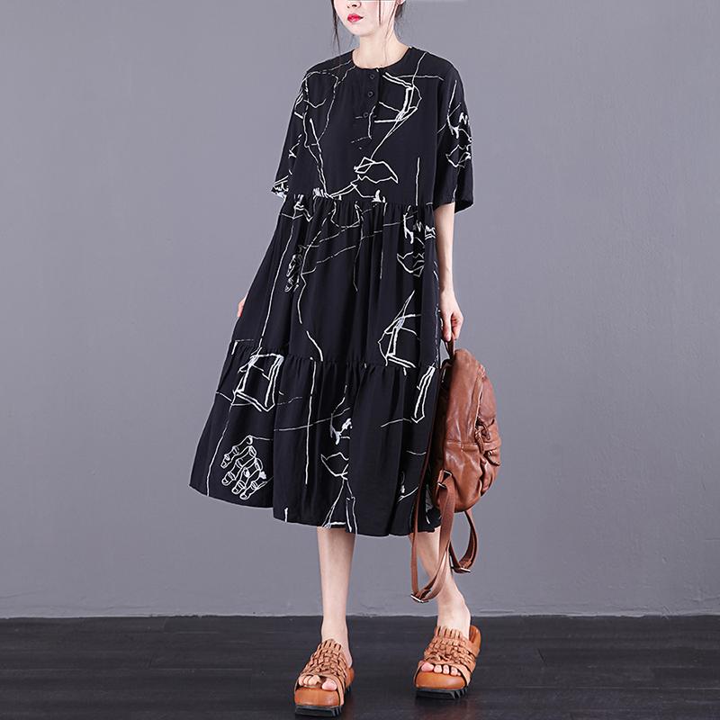 Literary Doodles Casual Sweet Spliced Dress