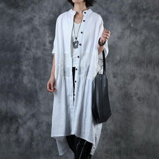 Literary Single Breasted Loose Shirt For Women