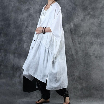 Literary Single Breasted Loose Shirt For Women