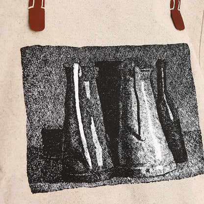 Literary Spliced Cowhide Soft Handle Shoulder Bag