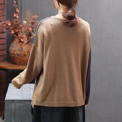 Long Sleeve Cartoon Casual Knitting Shirt