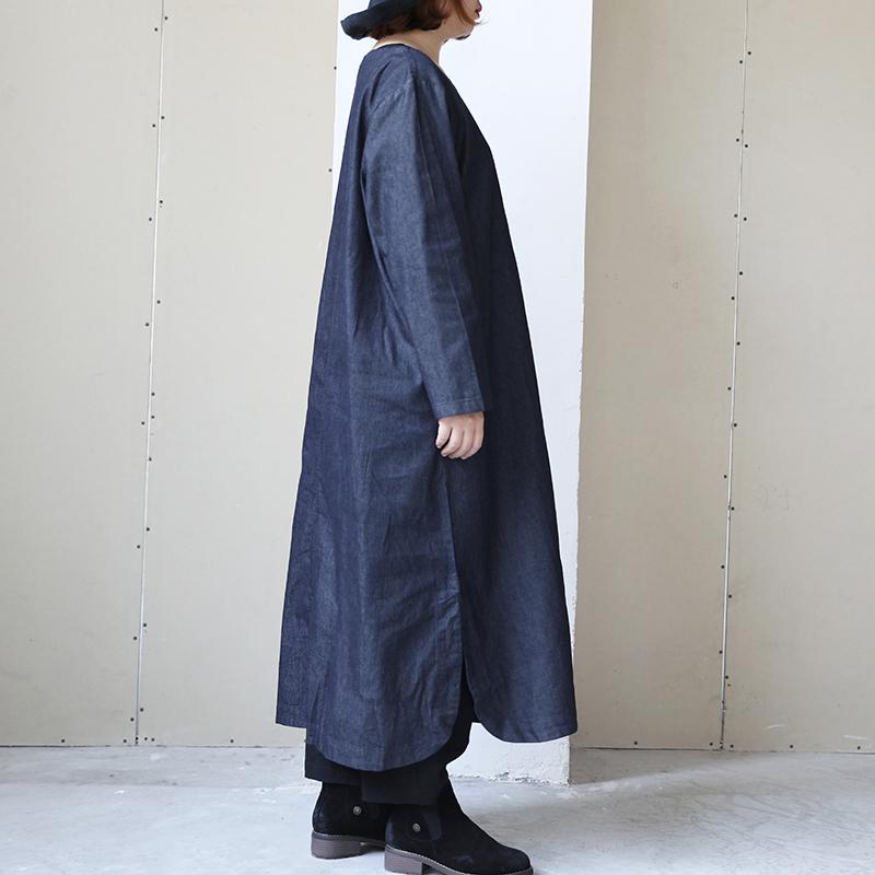 Long Sleeve Round Neck Embroidery Dress