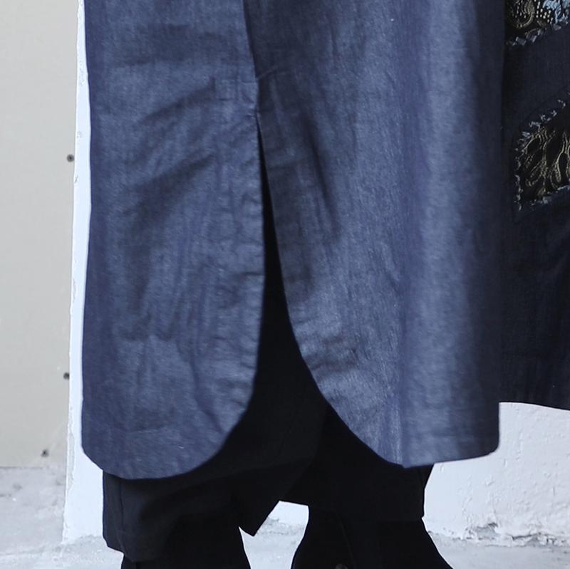 Long Sleeve Round Neck Embroidery Dress