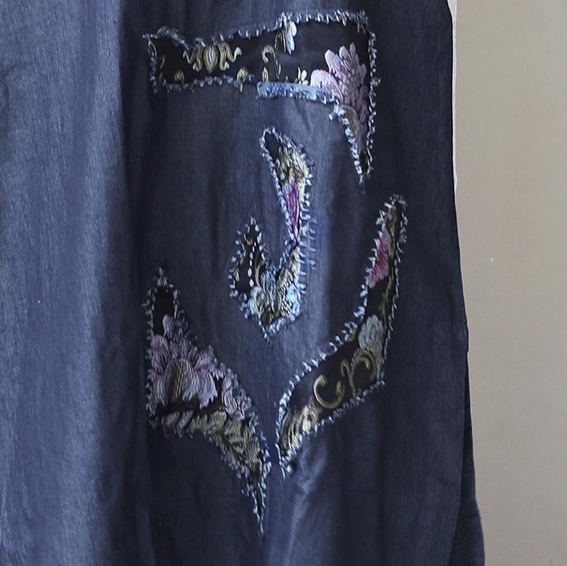 Long Sleeve Round Neck Embroidery Dress