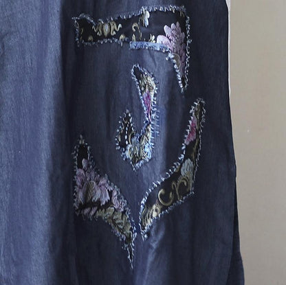Long Sleeve Round Neck Embroidery Dress