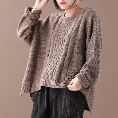 Hole Design Loose And Comfortable Sweater