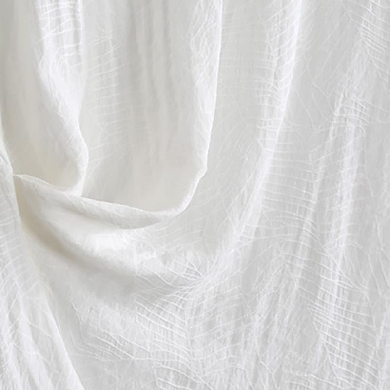 Loose Batwing Sleeve Linen Jacquard Blouse