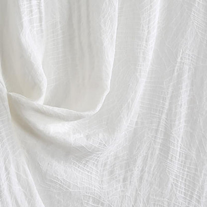 Loose Batwing Sleeve Linen Jacquard Blouse