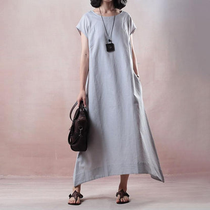 Loose Casual Short Sleeve O-neck Dress