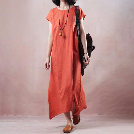 Loose Casual Short Sleeve O-neck Dress