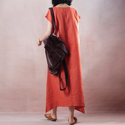Loose Casual Short Sleeve O-neck Dress