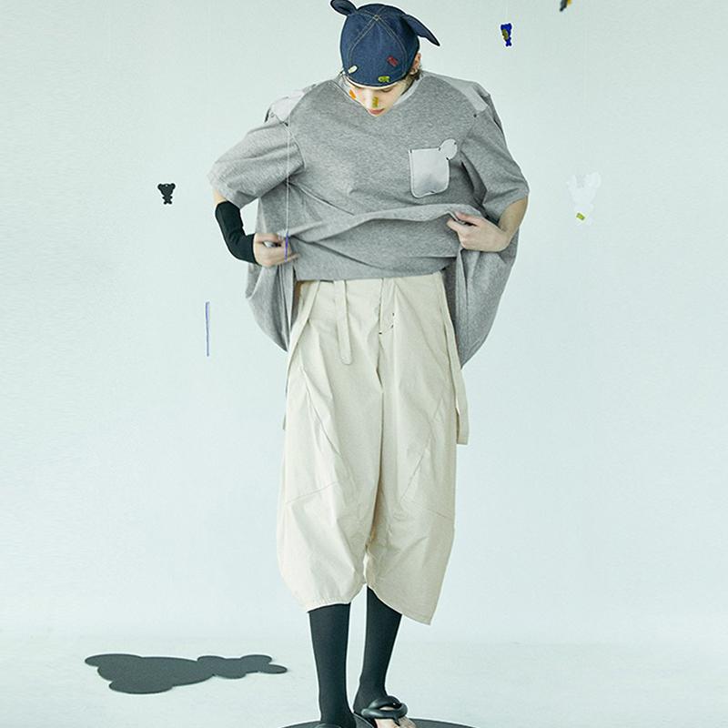 Loose Casual Solid Calf-Length Overalls