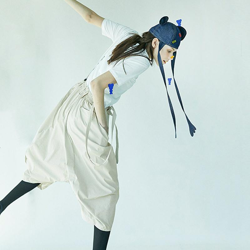 Loose Casual Solid Calf-Length Overalls