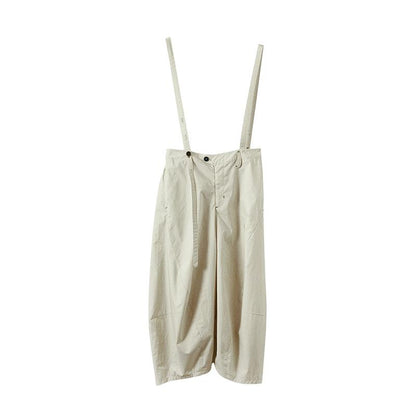 Loose Casual Solid Calf-Length Overalls