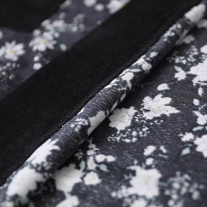 Loose Floral Women Autumn Hooded Dress