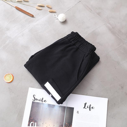 Loose Letter Printed Plus Velvet Casual Pants