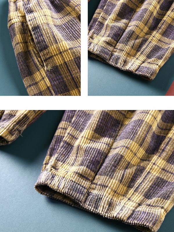 Loose Plaid Casual Warm Harem Pants