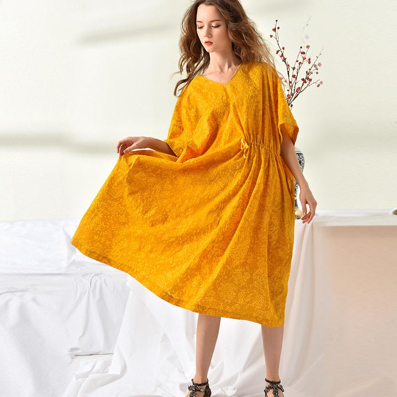 Loose Plus Size Cotton Pullover Solid Two Piece Dress