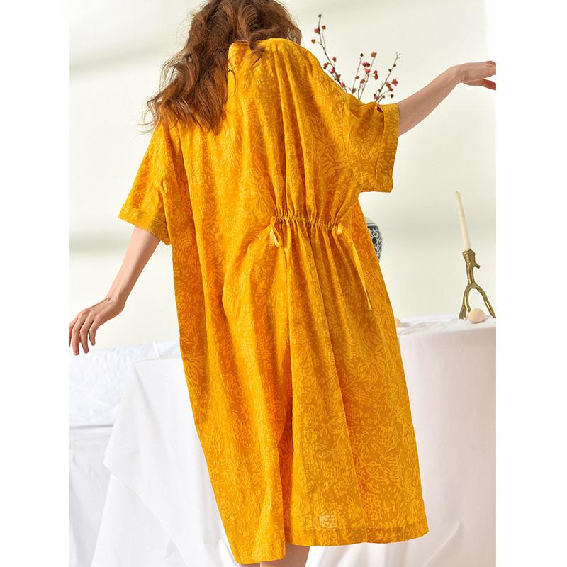 Loose Plus Size Cotton Pullover Solid Two Piece Dress