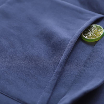 Plus Size - Loose Single Pocket Plus Velvet Sweatshirt