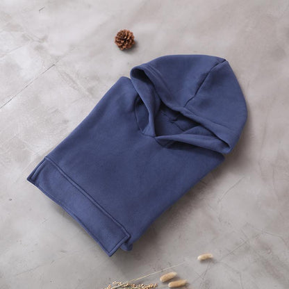 Plus Size - Loose Single Pocket Plus Velvet Sweatshirt
