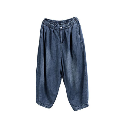 Loose Solid Color Bloomers Jeans