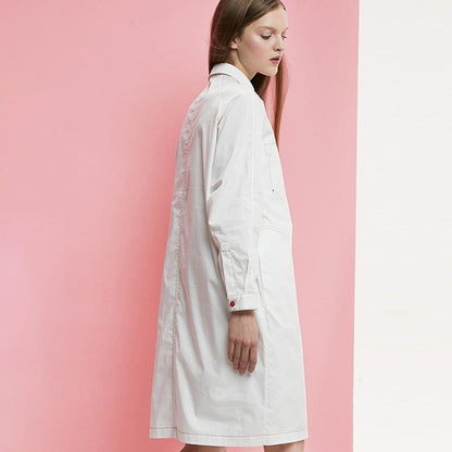 Loose Solid POLO Collar Plus Size Dress