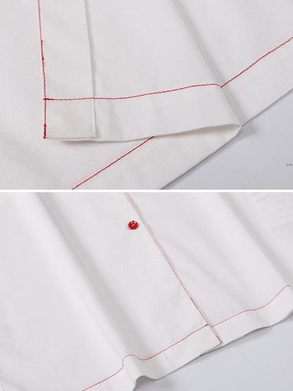 Loose Solid POLO Collar Plus Size Dress