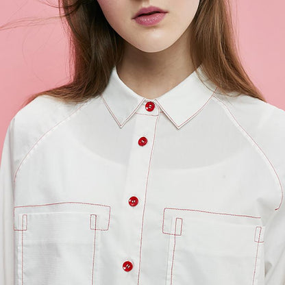 Loose Solid POLO Collar Plus Size Dress