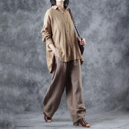 Loose Stripes High Low Hem Casual Shirt