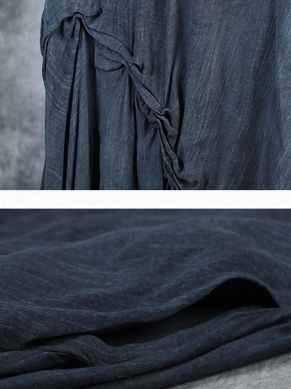 Loose Summer Irregular Sleeveless Solid Color Dress