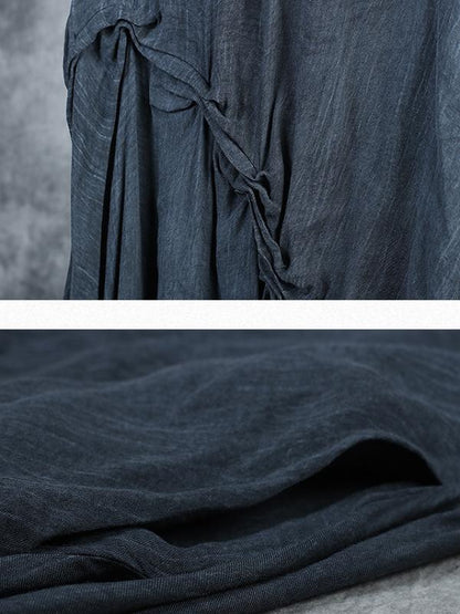 Loose Summer Irregular Sleeveless Solid Color Dress