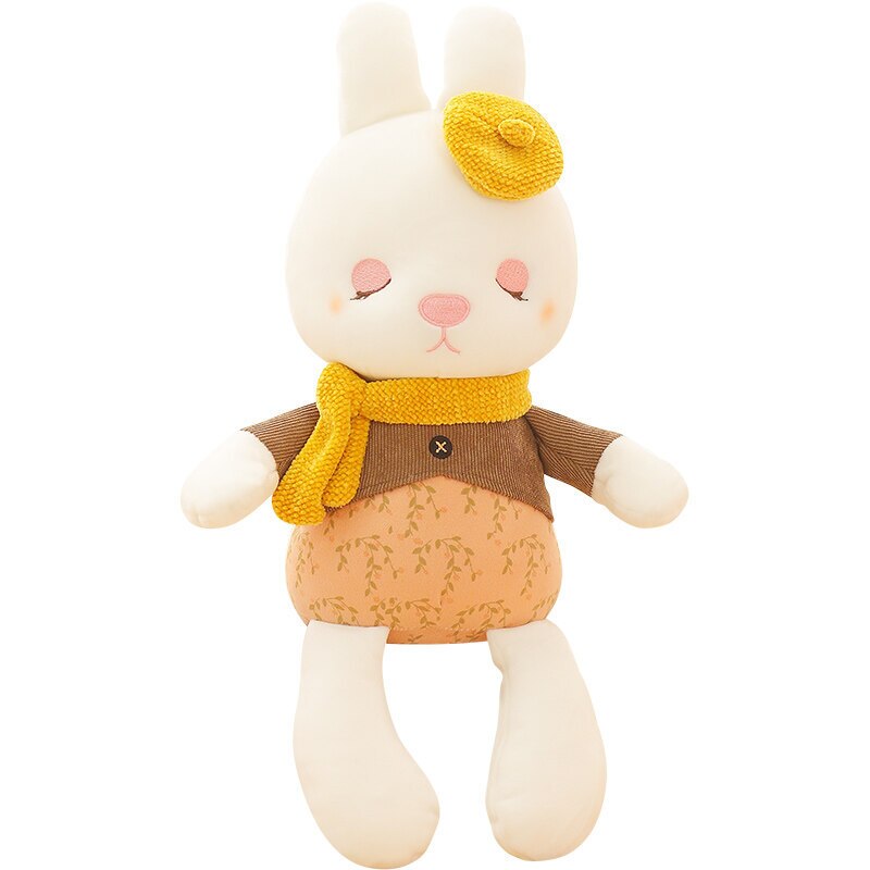 Lovely Aiqiu Rabbit Plush Toy / Cute Rabbit with Scarf and Hat / Girl's Birthday Gift / Home Decoration