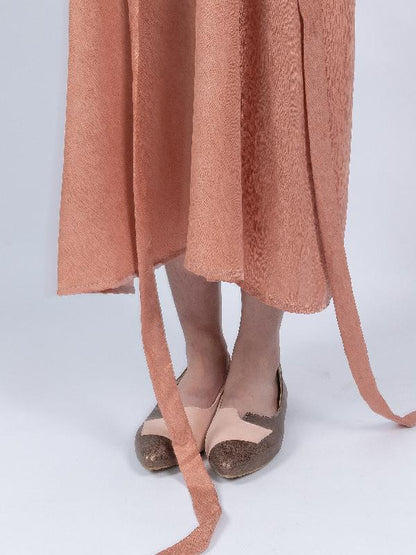 Contrast Color Pointed Flats