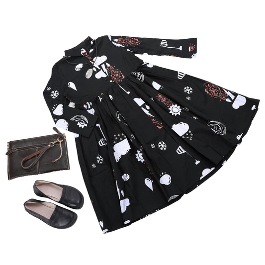 Matching Black Dress Women Party Style