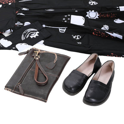 Matching Black Dress Women Party Style
