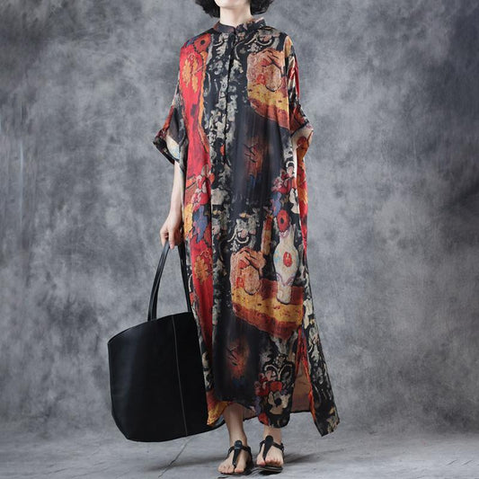 Maxi Dress Floral Print Casual Loose