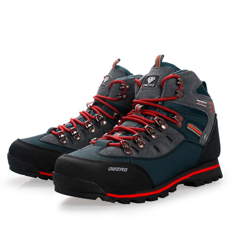 Shoes Waterproof Leather Shoes Climbing & Fishing Shoes New Outdoor Shoes Men High Top Winter Boots Trekking Sneaker - Zebrant