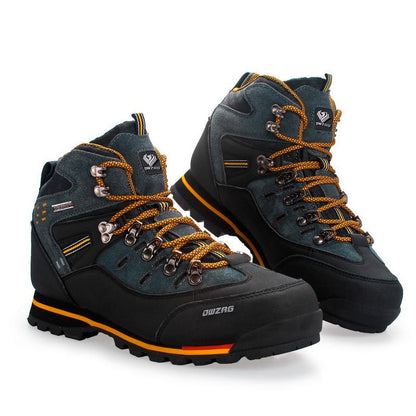 Shoes Waterproof Leather Shoes Climbing & Fishing Shoes New Outdoor Shoes Men High Top Winter Boots Trekking Sneaker - Zebrant