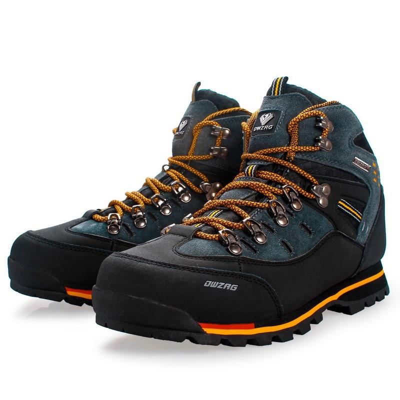 Shoes Waterproof Leather Shoes Climbing & Fishing Shoes New Outdoor Shoes Men High Top Winter Boots Trekking Sneaker - Zebrant