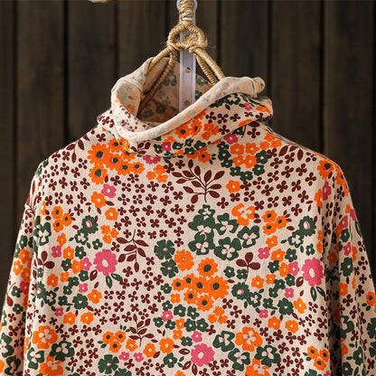 Multicolor Floral Retro Comfortable Sweater