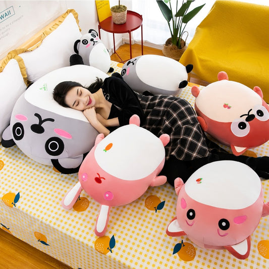NEW 80CM Large Soft Stuffed Rabbit Panda Cat  Fox Pillow Kawaii Plush Animals Cat Cushion Toys for Children