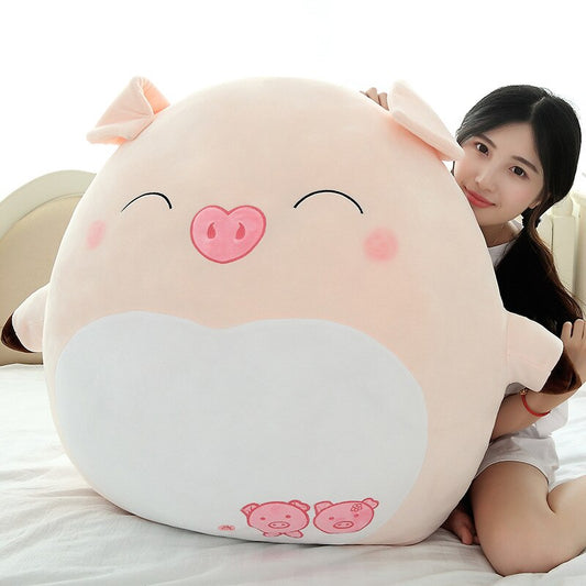 New 80cm Large Size Pig Plush Toys Kids Cushion Pillow Soft Car Sofa Calm Animal Stuffed Dolls Children Birthday Christmas Gift