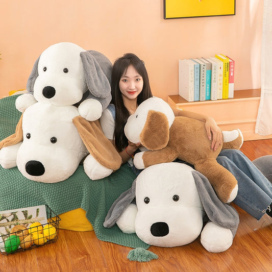 New Giant Dog Plush Toy Big Sleeping Dog Stuffed Puppy Doll Soft Animal Toy Cartoon Pillow Baby Back Cushion Girls Birthday Gift