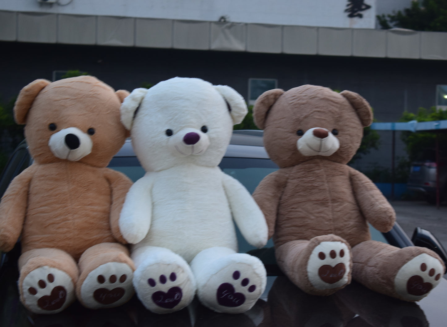 New Hot High Quality 3 Colors Teddy Bear With Scarf Stuffed Animals Bear Plush Toys Doll Pillow Kids Lovers Birthday Baby Gift