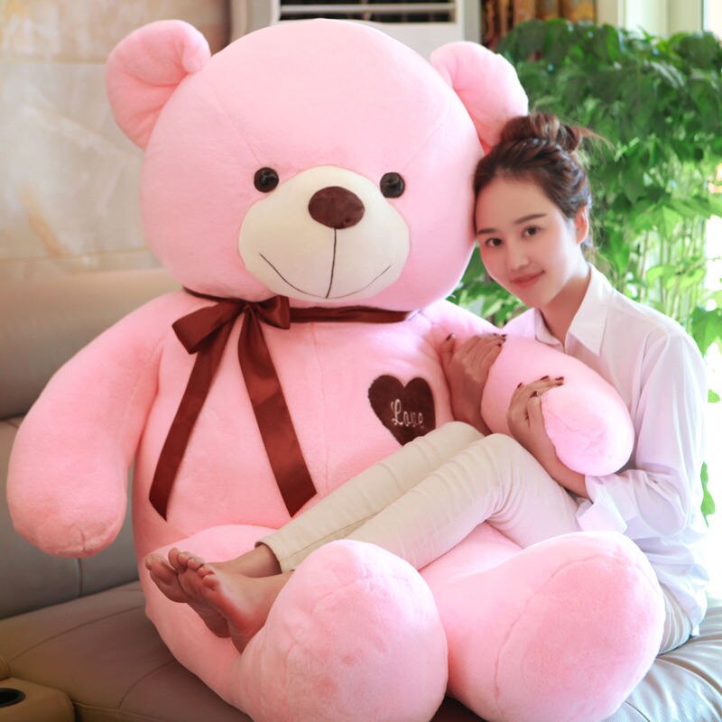 New Hot High Quality 4 Colors Teddy Bear With Love Stuffed Animals Bear Plush Toys Doll Pillow Kids Lovers Birthday Baby Gift